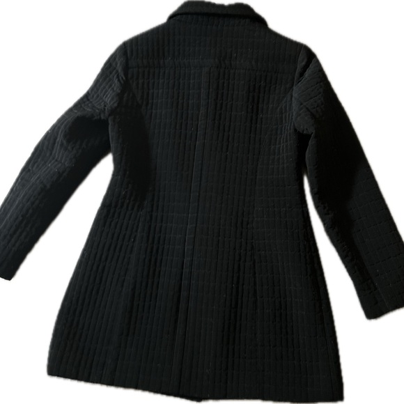 Anne Klein Black Coat Gold Button Closure Women Size M - Picture 4 of 10